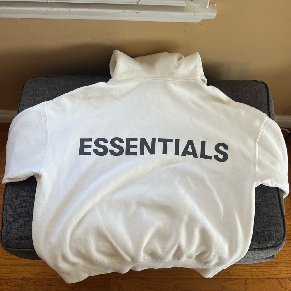 White Essentials Hoodie
